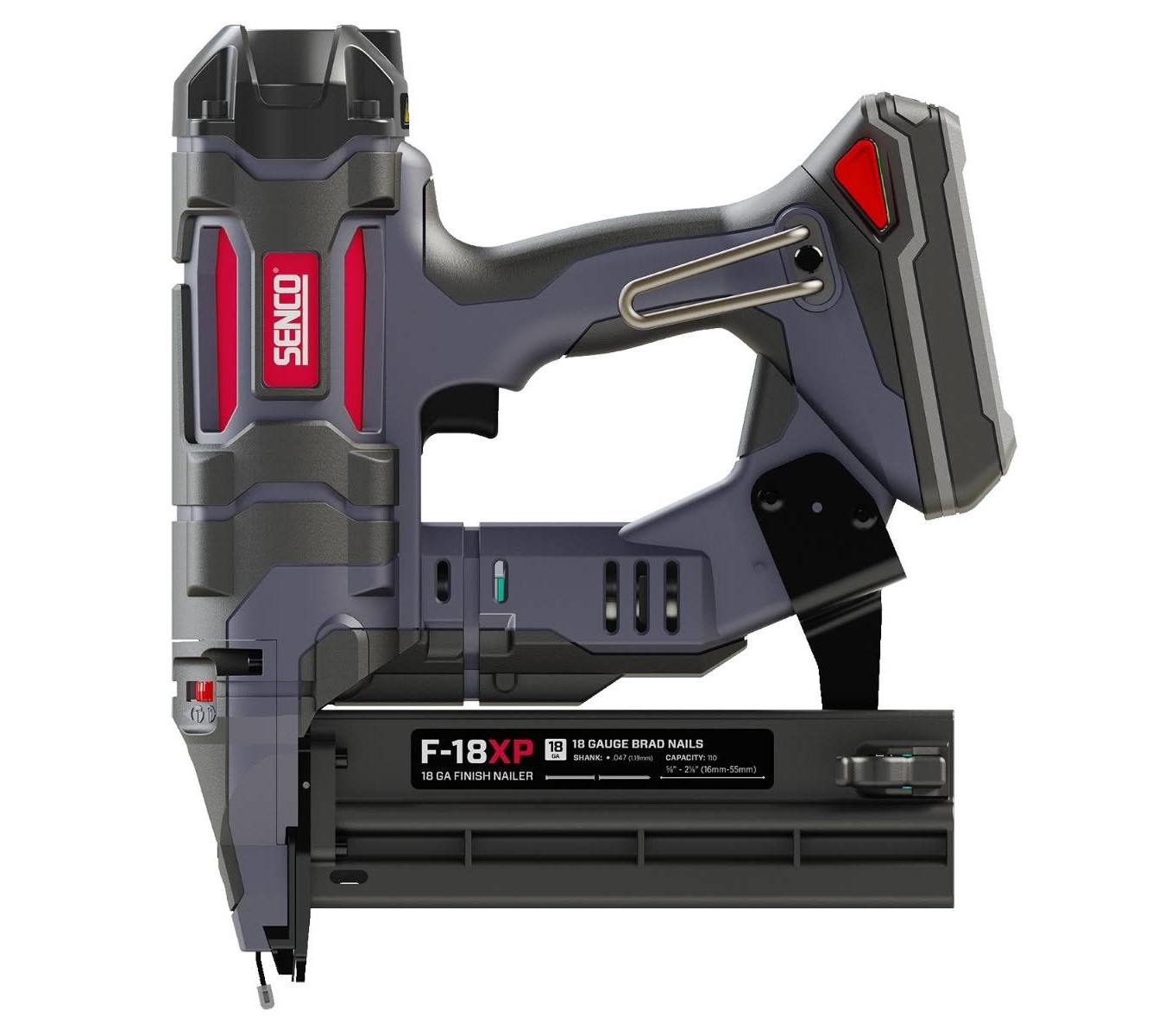 Senco 10M2501N F-18XP FUSION Mini Brad 1,2 mm Tacker 16-54 mm 18V 2 x accu 1,5Ah - 2e Generatie