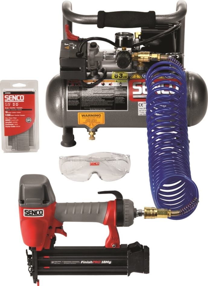 Senco PC0972EU Set compressor PC 1010 + Nietmachine SLS 18 MG